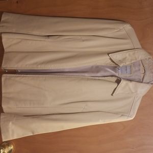 Cream leather colebrook and company jacket
